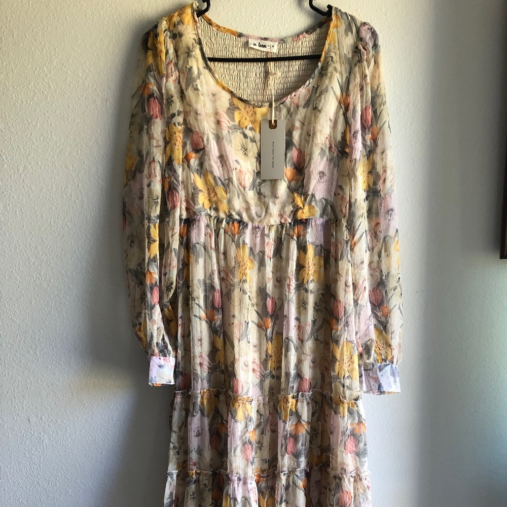 In Loom floral print maxi dress womens medium